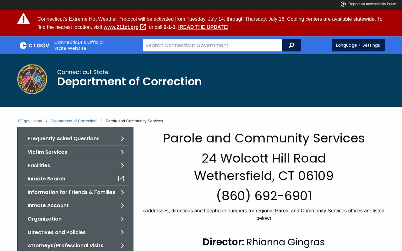 New London County release supervision fallback through CT DOC