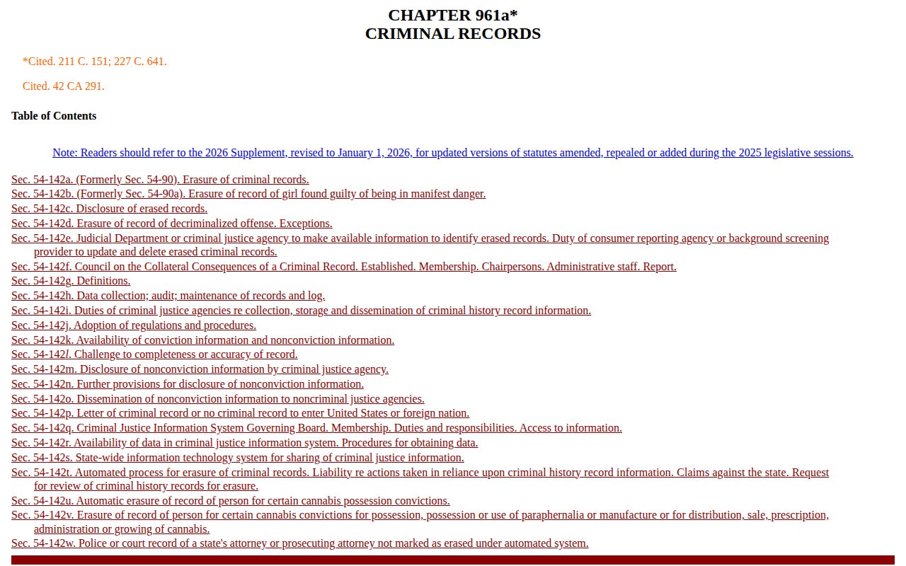New London County inmate release date parole eligibility statute